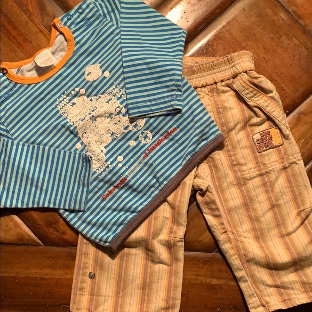 Boys outfit pants/shirt 18 month Cake walk
